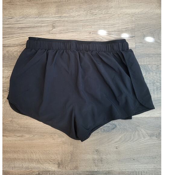 NIKE Dri Fit Women's Black Running Layered Athletic Shorts L Fly away sides - Picture 4 of 6